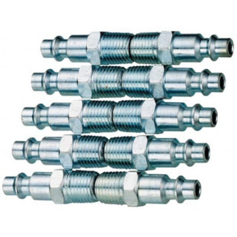 Value Collection 10 Piece 1/4 Body 1/4 NPT 215 psi Steel ARO Pneumatic Coupling Plug Set Contains 10 Male Connectors 2521672521JP – 72476344