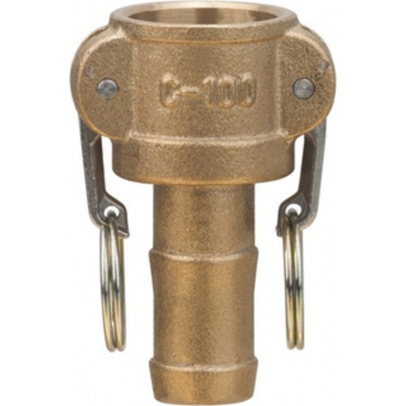 Value Collection 3 Cam & Groove Female Coupler Hose Shank Part C, Brass, 500 Max psi, for Suction & Discharge Hose WS-HF-CAM-030 – 44796506