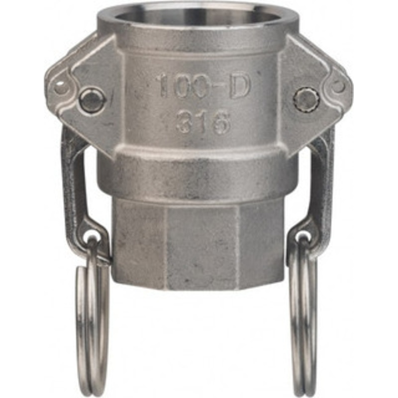 Value Collection 6 x 6 Cam & Groove Female Coupler Female NPT Thread Part D, Aluminum, 300 Max psi, for Suction & Discharge Hose WS-HF-CAM-162 – 44797017