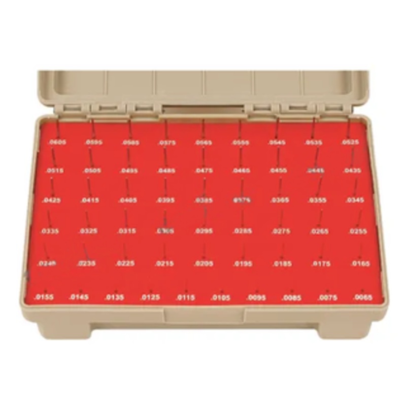 Vermont Gage 55 Piece ZZ Class Minus Pin Gage Set, .0065 thru .0605 Range