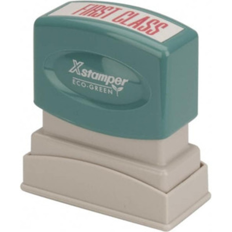 Value Collection First Class, Red Pre-Inked Stamp 1/2 Inch Wide x 1-5/8 Inch Long MSC-1512 – 36969228
