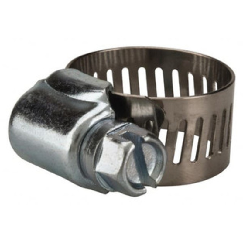 Value Collection SAE Size 6, 3/8 to 7/8 Diam, Stainless Steel/Carbon Steel Worm Drive Clamp 1/2 Wide, Material Grade 201 MS01B1123B – 40779514