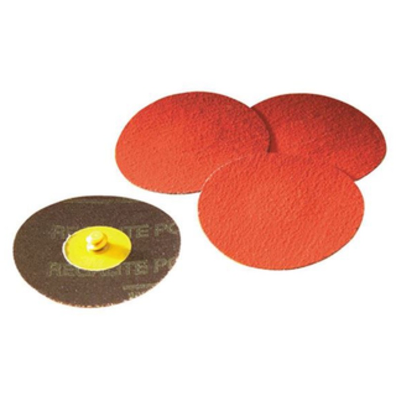 3M 2 Dia. Roloc TS Quick Change Disc, 361 F Three-M-ite, 100 Grit