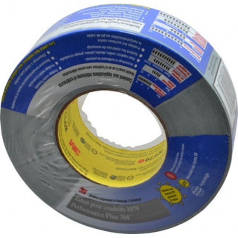 3M 55m x 2 x 12.1 mil Blue Polyethylene Film Duct Tape Rubber Adhesive, 36 Lb Tensile Strength, 200F Max, Series 8979 7000001330 – 53338273