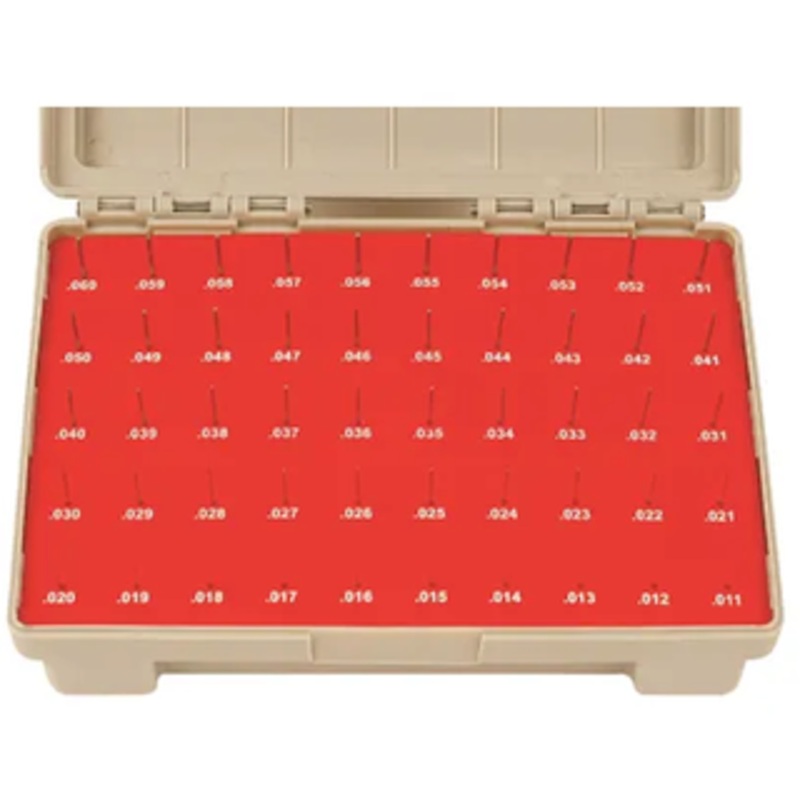 Vermont Gage 50 Piece ZZ Class Minus Pin Gage Set, .0110 – .0600 Range