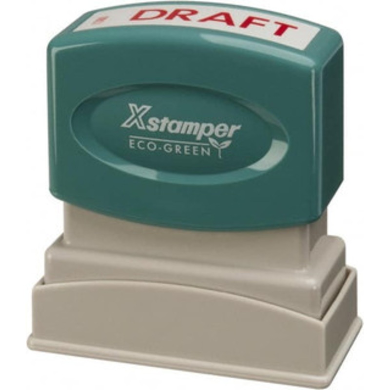Value Collection Draft, Red Pre-Inked Stamp 1/2 Inch Wide x 1-5/8 Inch Long MSC-1360 – 36969079