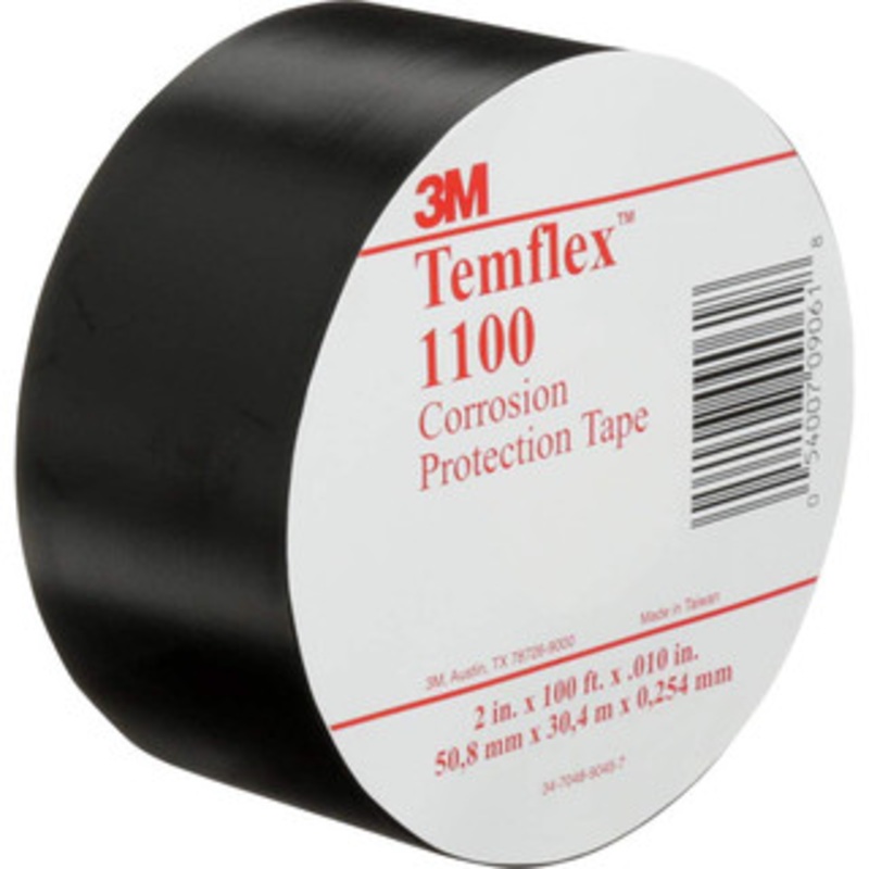 3M 2 x 100 ft. x 10 mil Black Vinyl Electrical Tape Rubber Adhesive, 10 to 120F, Series 1100 7000005813 – 54041090