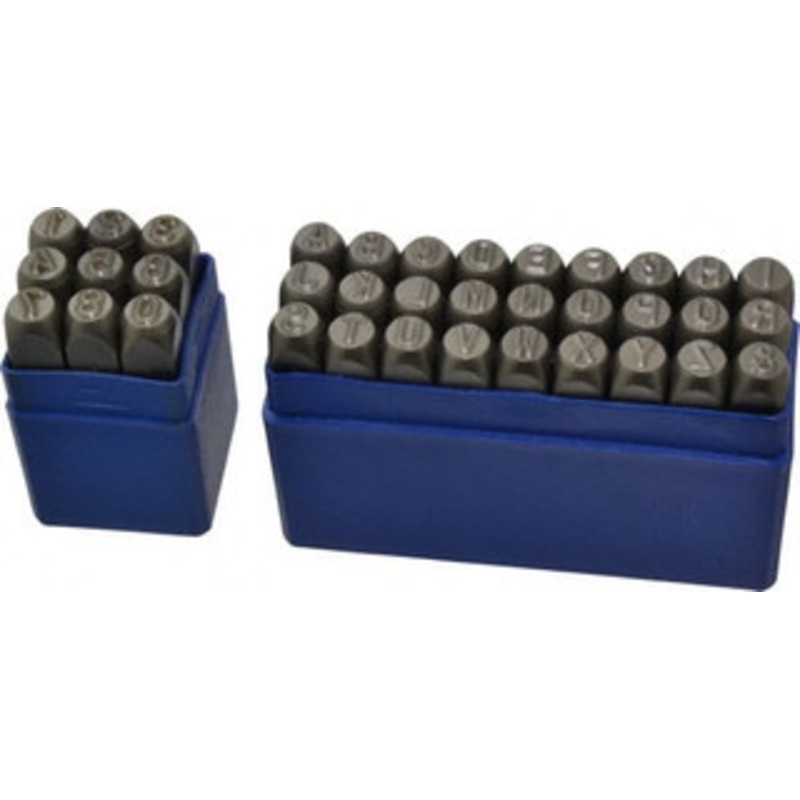 Value Collection 36 Piece, 1/4 Character Steel Stamp Set Letters & Figures, Economy LP/6-NP/6 – 00929489