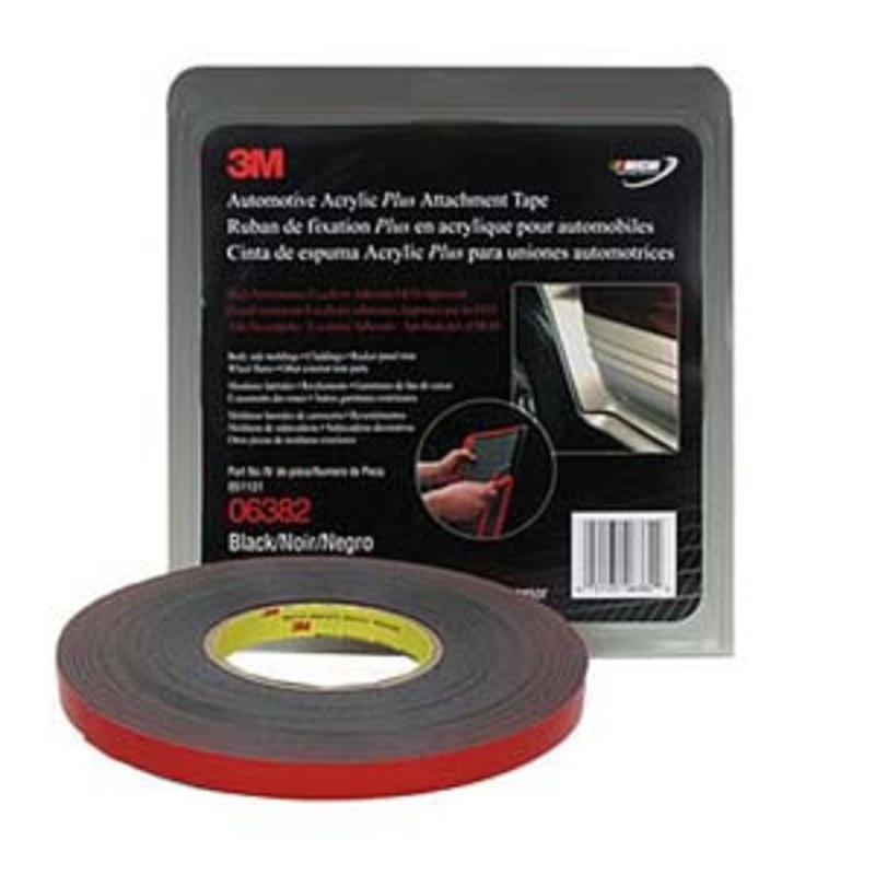 3M 1/2×20 Yards Black Automotive Acrylic Attachment Tape – MM06382