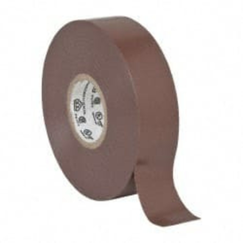 3M 3/4 x 66 ft. x 7 mil Brown Vinyl Electrical Tape Rubber Adhesive, 32 to 220F, 1,250 V/mil, Series 35 7000031580 – 54041215