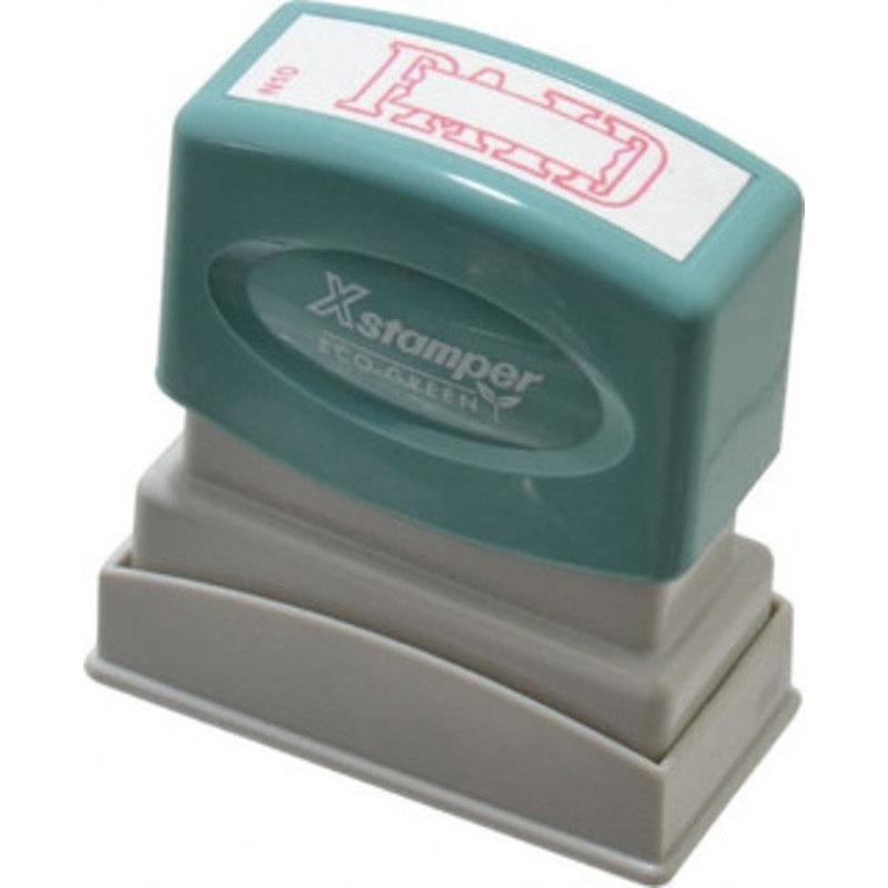 Value Collection Paid, Red Pre-Inked Stamp 1/2 Inch Wide x 1-5/8 Inch Long MSC-1201 – 36969343