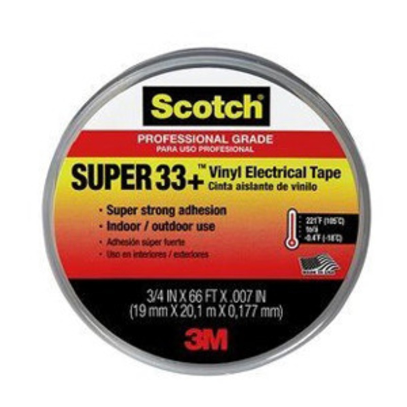 3M 3/4 x 52 ft. Scotch Vinyl Plastic Electrical Tape Super – MM06133