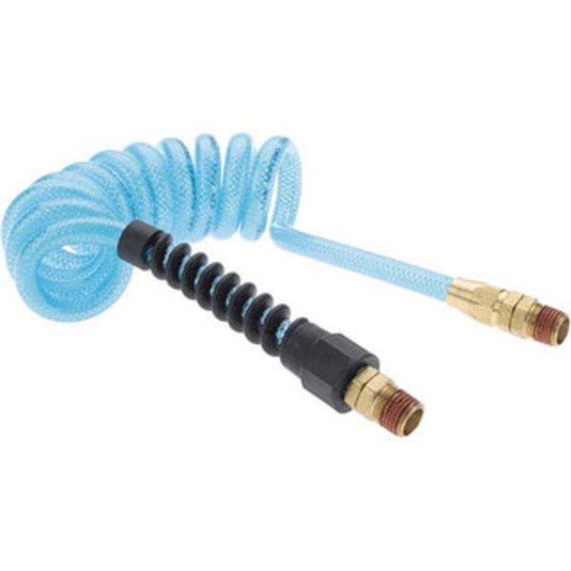 Value Collection Coiled & Self-Storing Hose, Inside Diameter (Inch): 1/4, Material: Polyurethane, Fitting Type: Swivel, Length (Feet): 3, Thread Size: 1/4, Color: Blue BD-KP1868 – 53608196