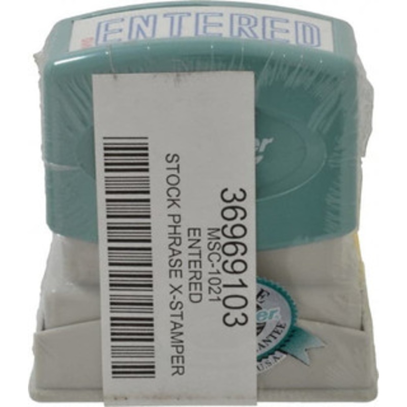 Value Collection Entered, Blue Pre-Inked Stamp 1/2 Inch Wide x 1-5/8 Inch Long MSC-1021 – 36969103