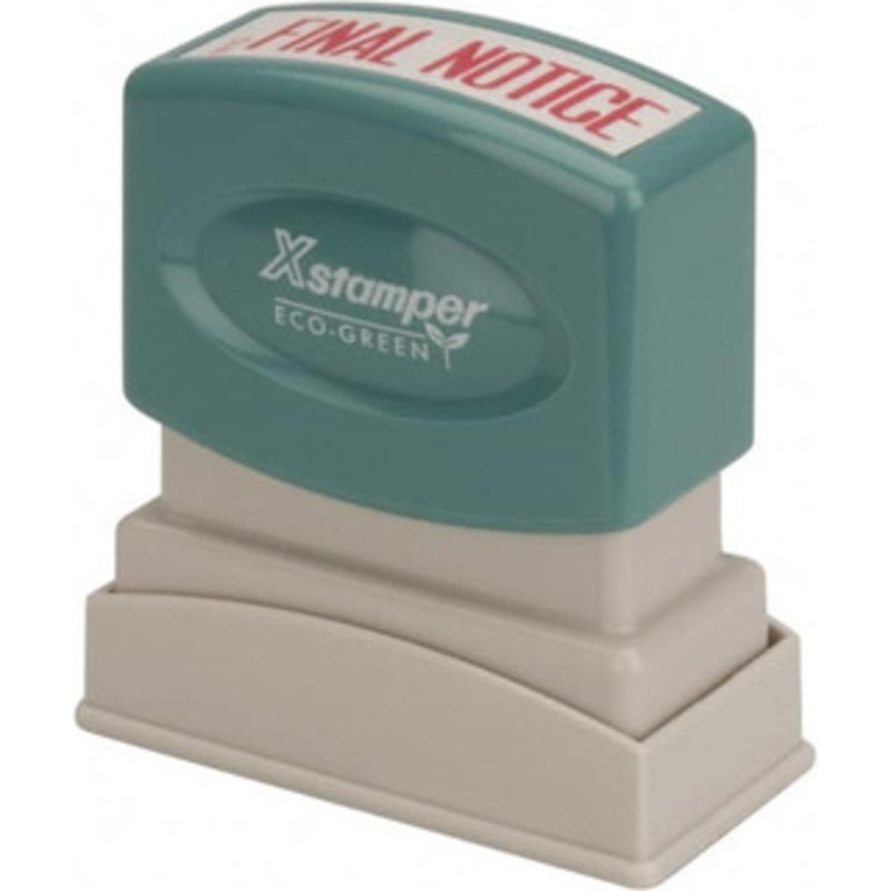 Value Collection Final Notice, Red Pre-Inked Stamp 1/2 Inch Wide x 1-5/8 Inch Long MSC-1014 – 36969194