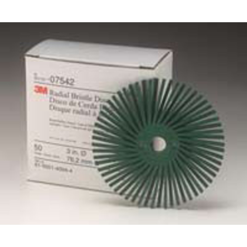 3M Radial Bristle Disc 3 Coarse Green Scotch-Brite Roloc – MM07542
