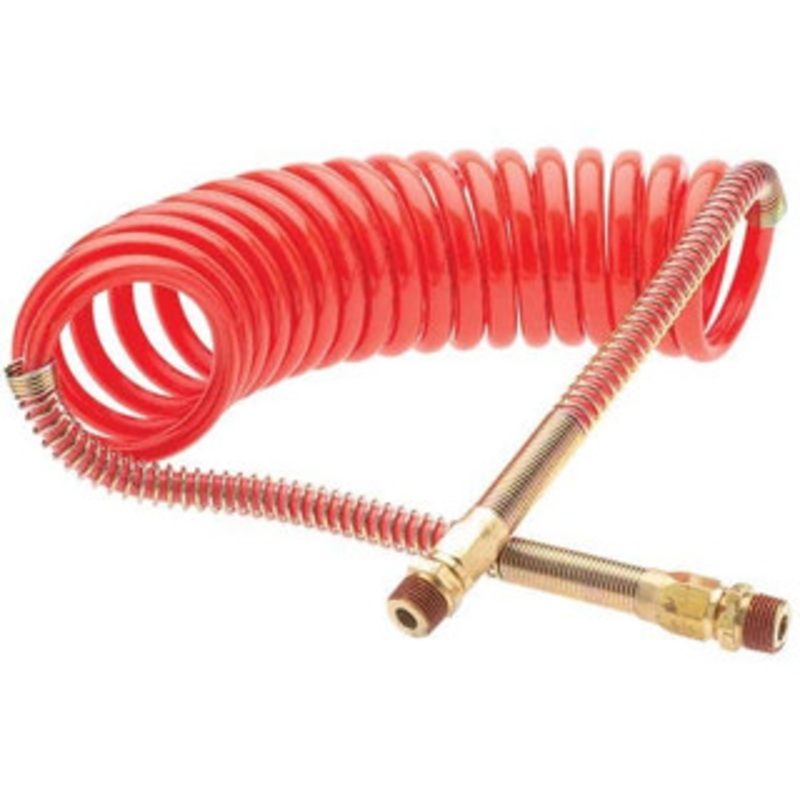 Value Collection 6 Qty 1 Pack 1/2 ID 15 ft. Long Red Steel Coiled & Self Storing Hose BD-B12220 – 43599166