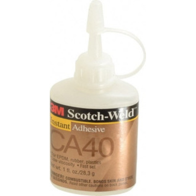 3M 1 oz Bottle Yellow Instant Adhesive Series CA40, 3 to 20 sec Fixture Time, 24 hr Full Cure Time, Bonds to Cardboard, Cork Board, Fabric, Fiberglass, Foam, Metal, Plastic, Rubber & Vinyl 7000000893 – 65861528