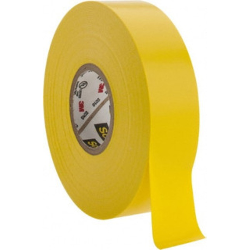 3M 3/4 x 66 ft. x 7 mil Yellow Vinyl Electrical Tape Rubber Adhesive, 32 to 220F, 1,250 V/mil, Series 35 7000006096 – 54041520