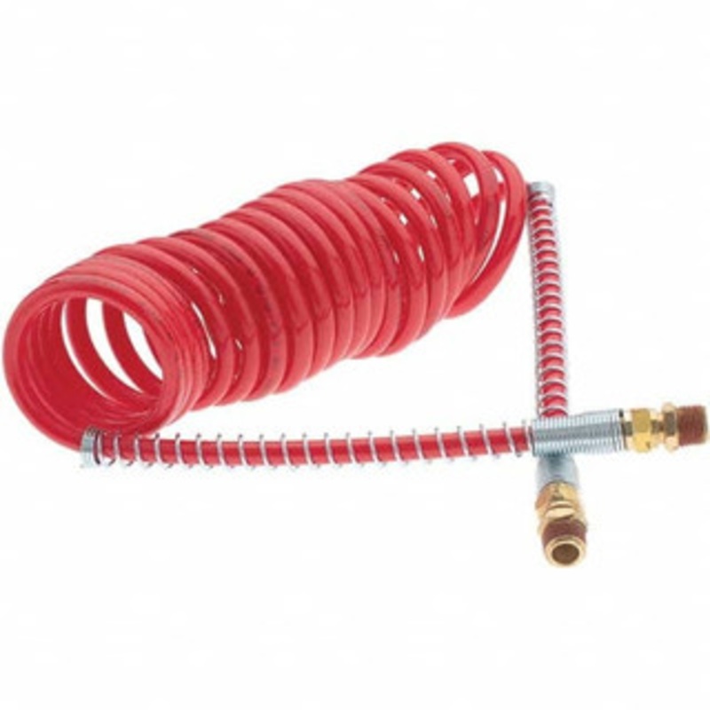 Value Collection Coiled & Self-Storing Hose, Material: Nylon, Length (Feet): 15, Color: Red, Outside Diameter: 1/2 BD-B12220MP – 43594233