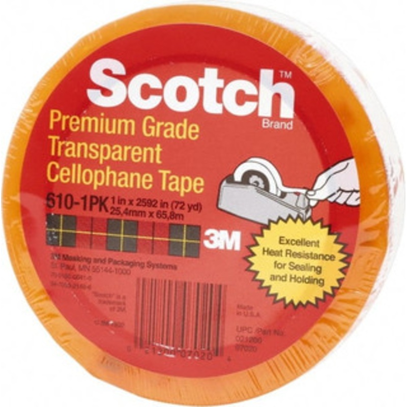3M 1 x 72 Yd Clear Rubber Adhesive Packaging Tape PVC Film Backing, 2.3 mil Thick 7000001557 – 70709563