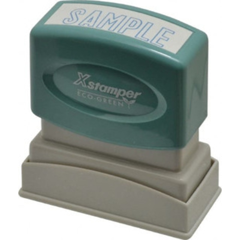 Value Collection Sample, Blue Pre-Inked Stamp 1/2 Inch Wide x 1-5/8 Inch Long MSC-1002 – 36969491