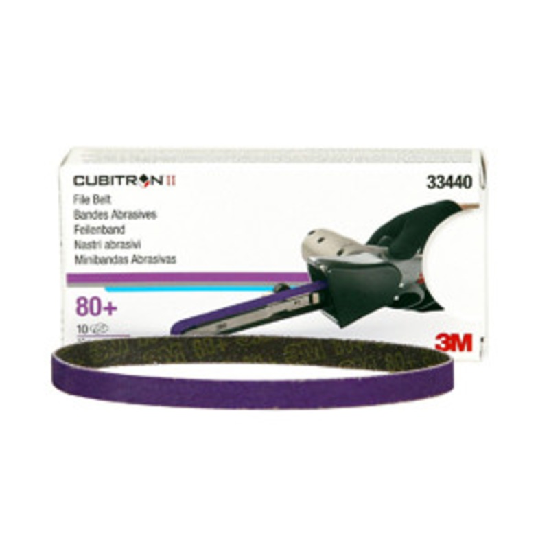 3M 3/8 x 13 Cubitron II 80G Air Sander File Belt 10Pk – MM33440
