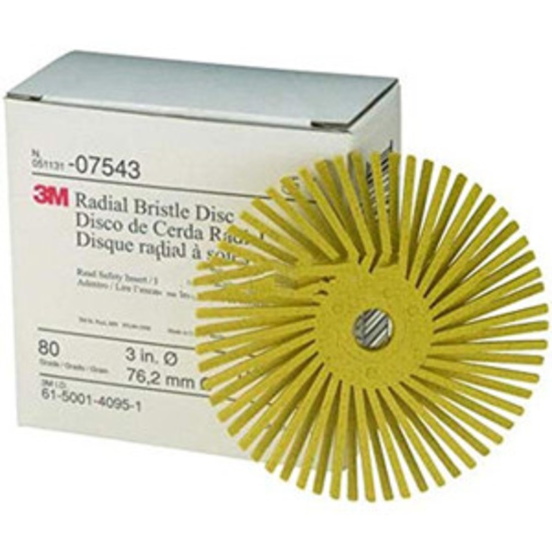 3M Radial Bristle Disc 3 Medium Yellow Scotch-Brite Roloc – MM07543