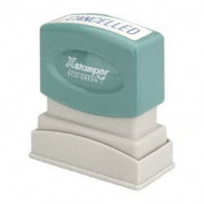 Value Collection Cancelled, Blue Pre-Inked Stamp 1/2 Inch Wide x 1-5/8 Inch Long MSC-1119 – 36968865