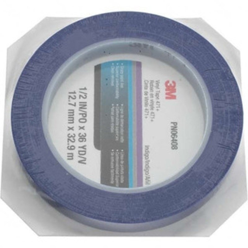 3M 36 Yd x 1/2 Indigo Vinyl Film Tape 4.1 mil, Rubber Adhesive 7000029077 – 31096738