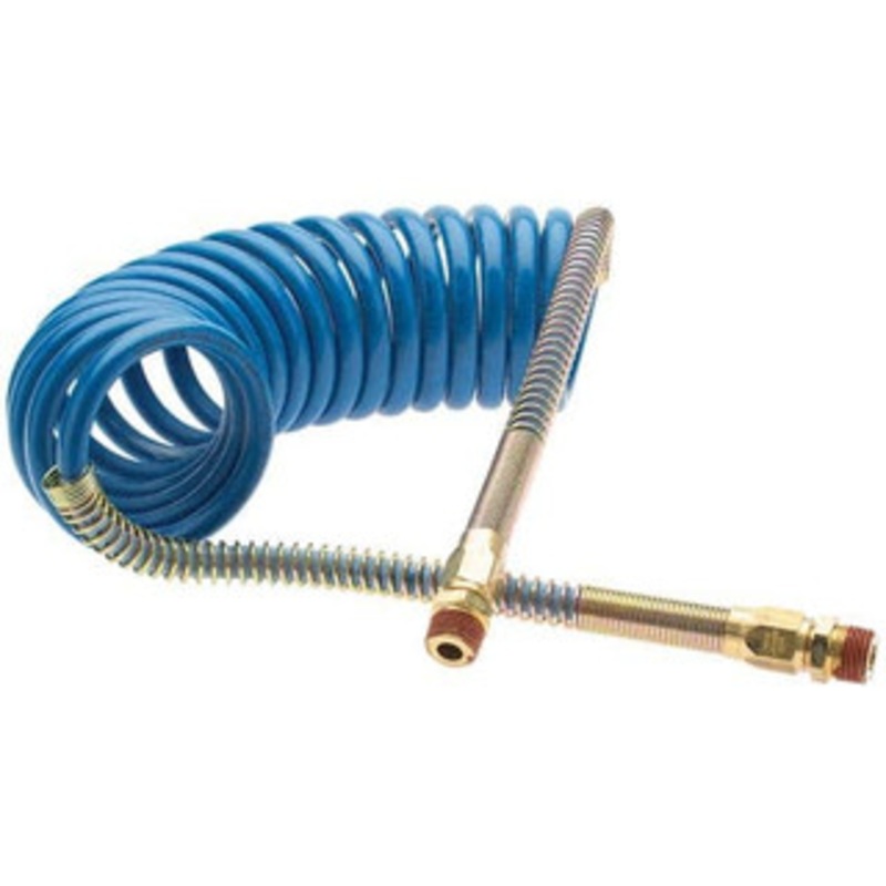 Value Collection 6 Qty 1 Pack 1/2 ID 15 ft. Long Blue Steel Coiled & Self Storing Hose BD-B12221 – 43595289