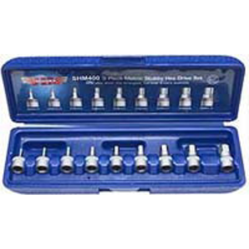 VIM Tools 9 Piece Metric Stubby Hex Bit Set – VMSHM400