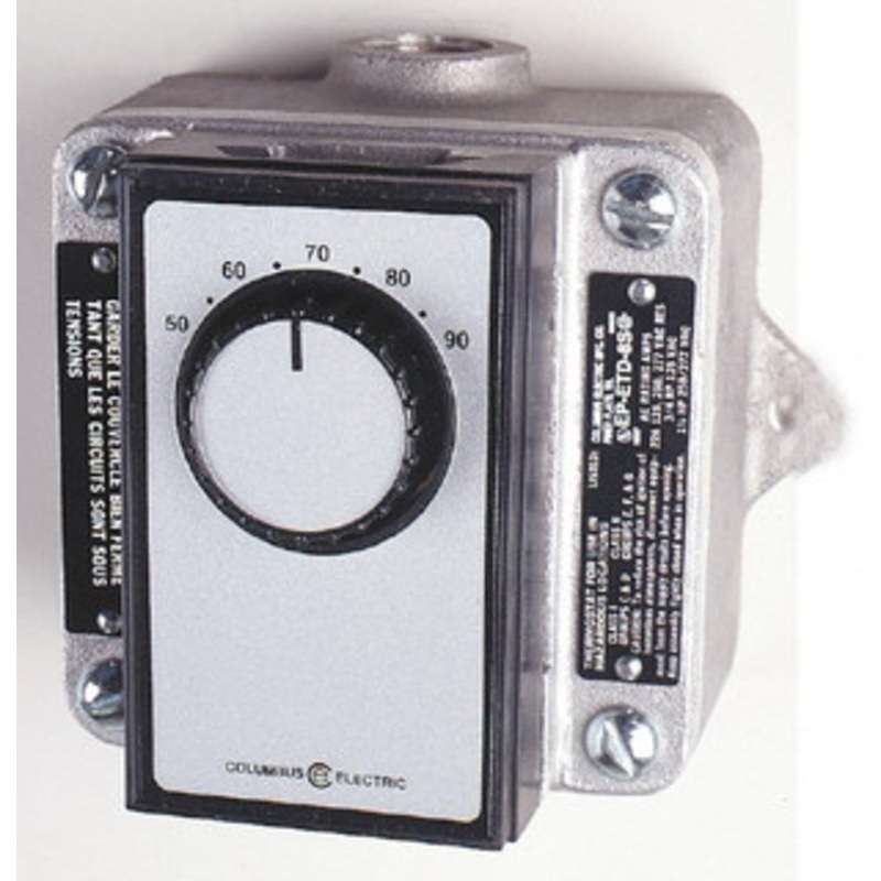 TPI 50 to 90F, Explosion Resistant, Hazardous Location Snap Action Thermostat 125 to 277 Volts, Snap Acting Switch EPETD8D – 76942572