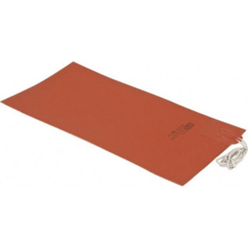 Value Collection 12 Long x 6 Wide, Rectangular, Silicon Rubber, Standard Heat Blanket 120 Volt, Plain Back, Use with Metal Containers SR3924 – 03157773