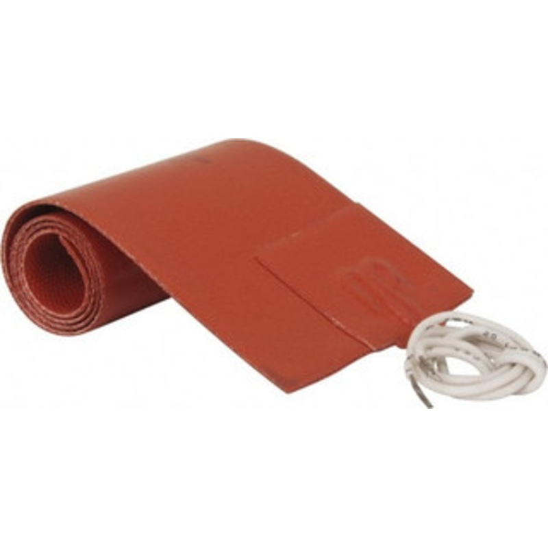 Value Collection 18 Long x 3 Wide, Rectangular, Silicon Rubber, Standard Heat Blanket 120 Volt, Plain Back, Use with Metal Containers SR4093 – 03157559
