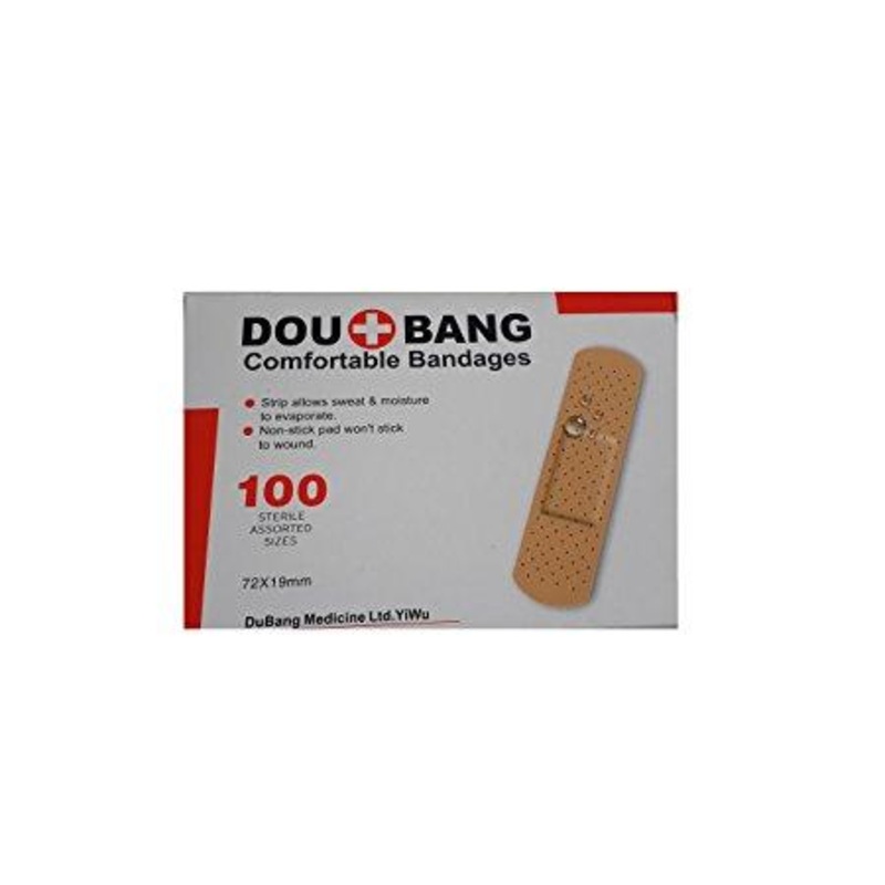 100 Pack Assorted Sizes Comfortable Bandages/Plasters First Aid DB2001 (Large Letter Rate)