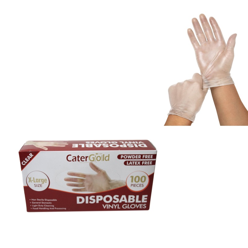 100 Vinyl Examination Gloves Clear Extra Large 27558 (Parcel Rate)