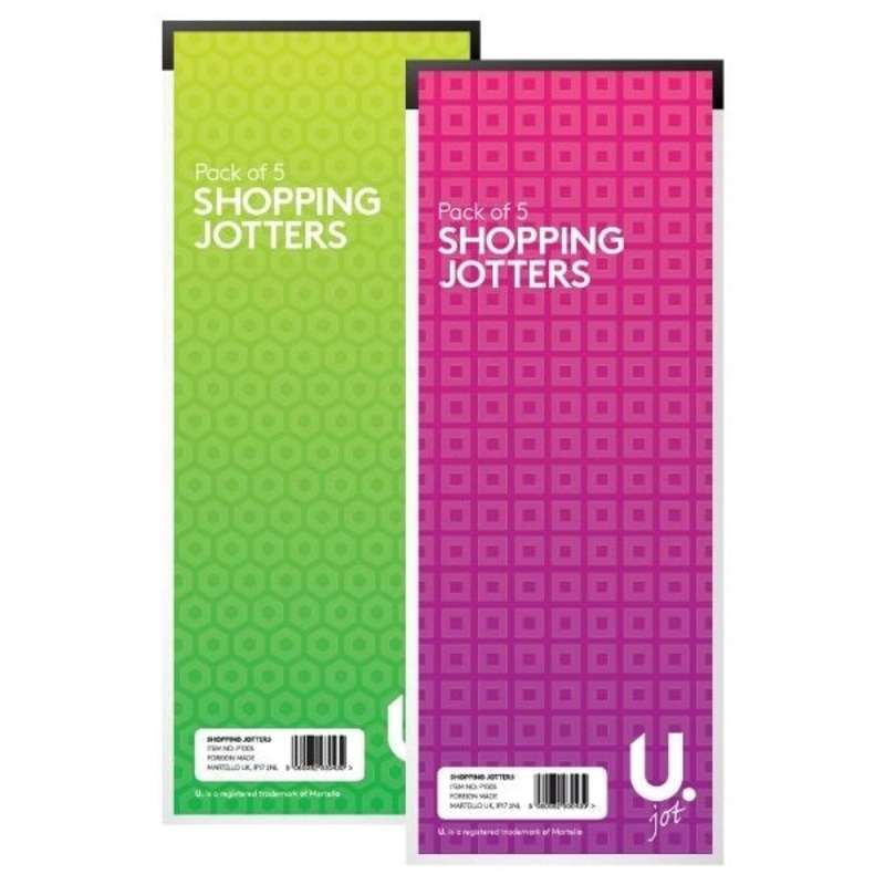 5 Pack Shopping Jotters Lined Notebooks 3 x 8 P1005 (Large Letter Rate)