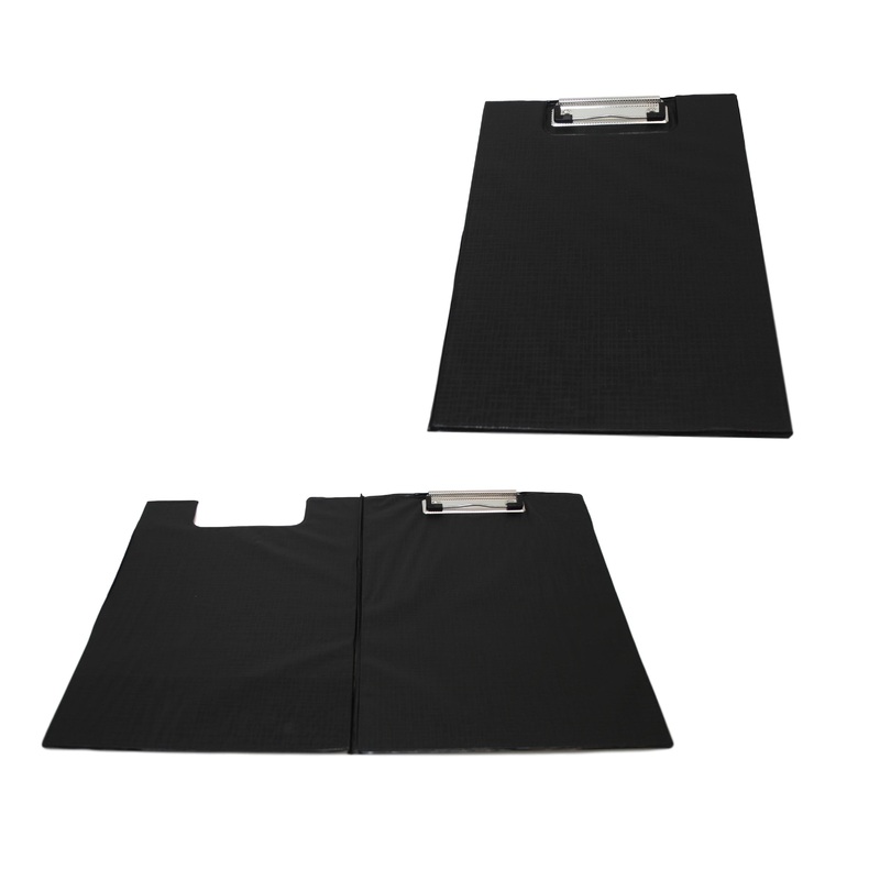 A4 Clipboard Solid Single Fold Over New Office Field Work Document Holder Black C5927 (Large Letter)