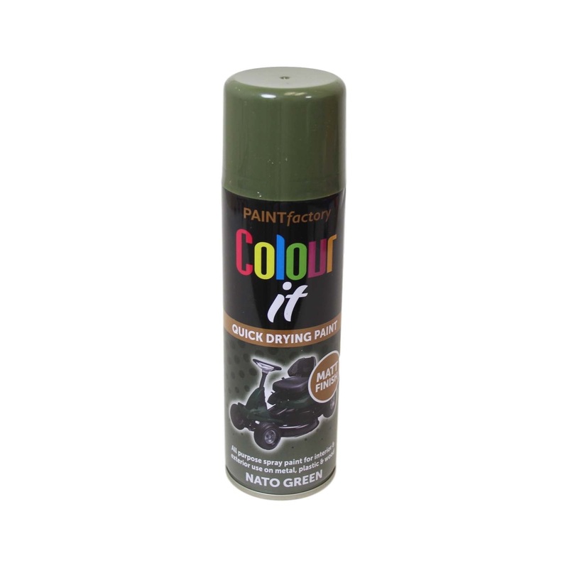 Paint Factory Colour It Spray Paint Nato Green Matt 250ml 2851 (Parcel Rate)