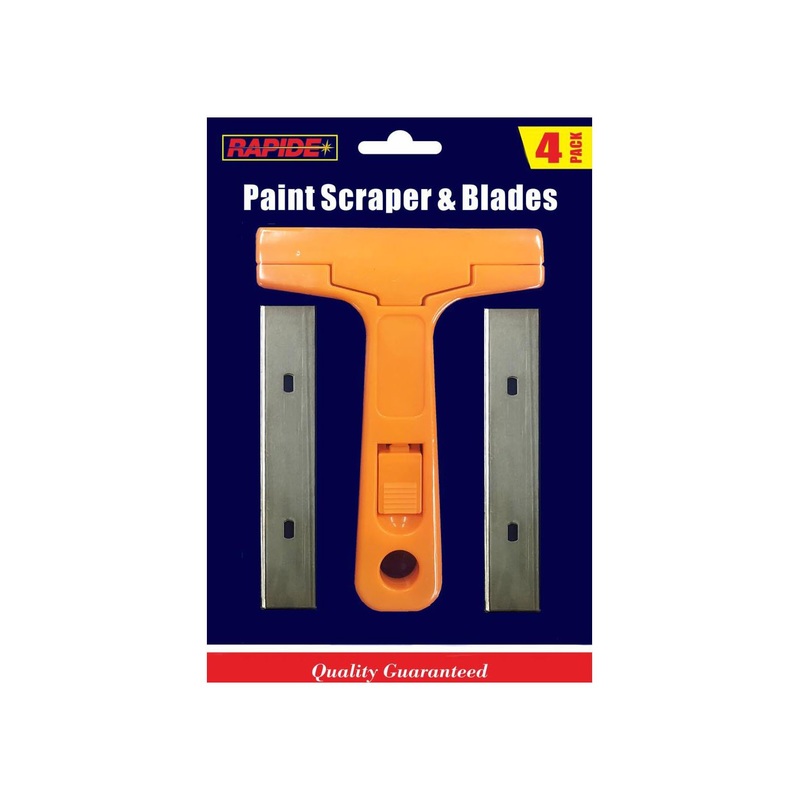 Rapide Paint Scraper with Blades 4 Piece Set 2860 (Parcel Rate)