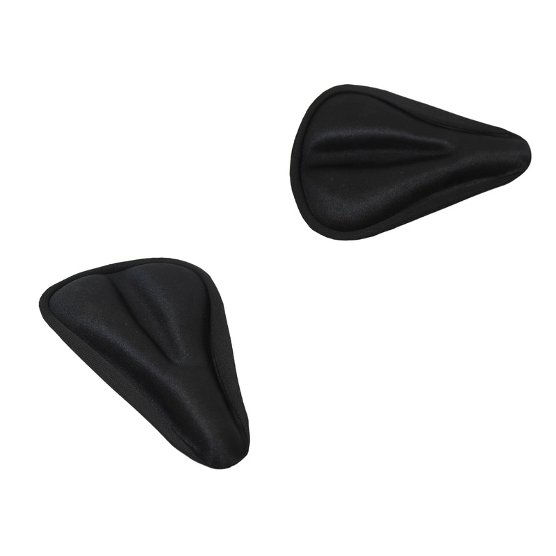 Soft Cushioned Black Bicycle Wide Saddle Seat Comfort Ride Seat 26 x 26cm 1834 (Parcel Rate)