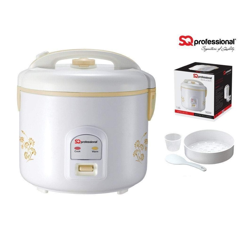 Sq Pro Deluxe Kitchen Electric Rice Cooker High Quality Full Set 1 Litre 8269 (Big Parcel Rate)p
