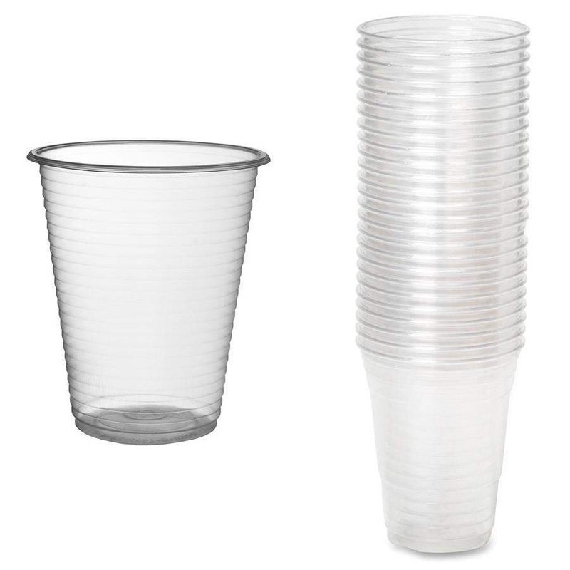 100 Pack Clear Disposable Plastic Cups TS732 (Parcel Rate)