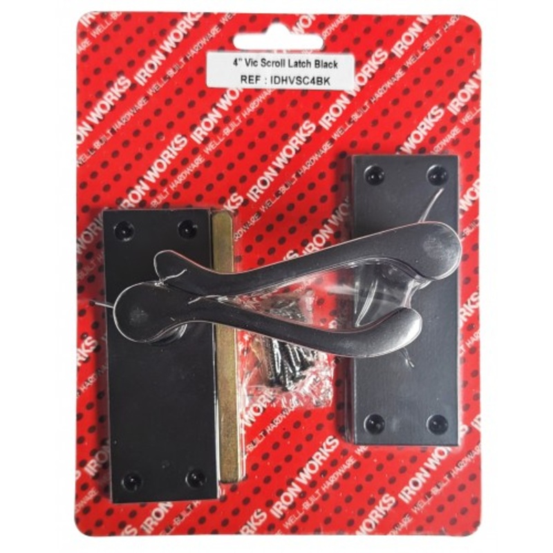 4″ Vic Scroll Latch Handle Black 7277 A (Parcel Rate)