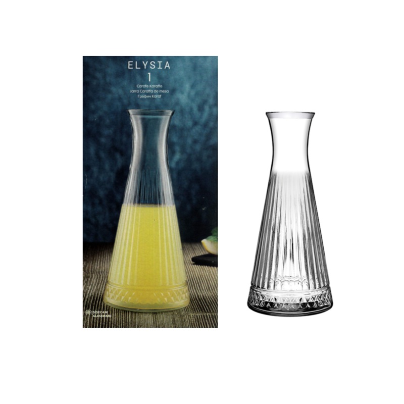 PB Elysia Glass Water Drink Carafe Jug 940cc 80403 (Parcel Plus Rate)