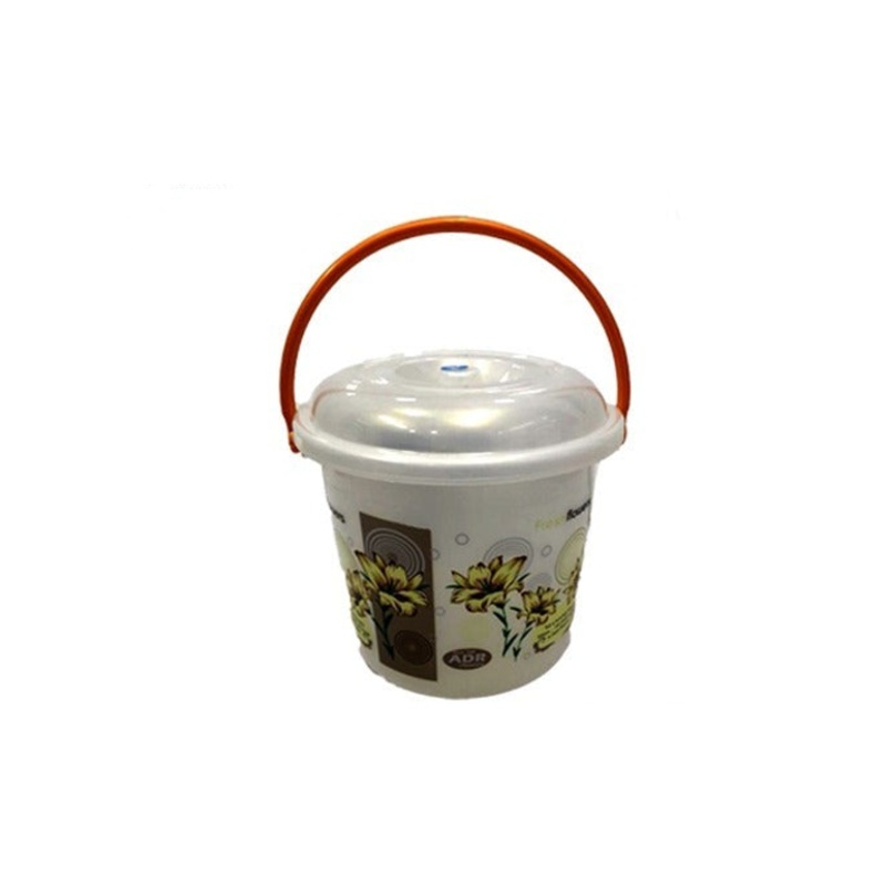14 Litre Daisy Print Bucket with Lid MX4108 (Parcel Rate)