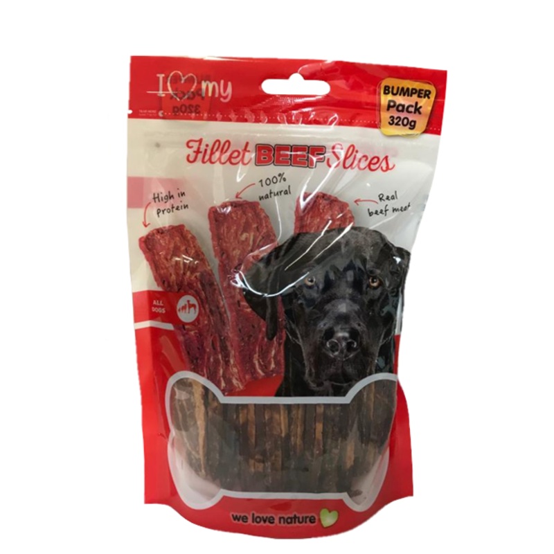 Pet Dog Treats Beef Fillet Slices 320g 77145 (Parcel Rate)
