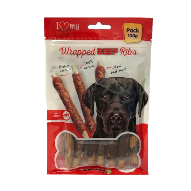 Pet Dog Treats Beef Ribs 100g 77732 (Parcel Rate)