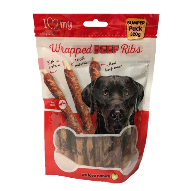 Pet Dog Treats Wrapped Beef Ribs 320g 77152 (Parcel Rate)